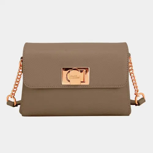 Stylish David Jones PU Leather Crossbody Bag