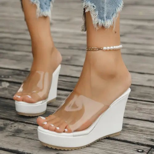 Open Toe Wedge Sandals - CM Fashion