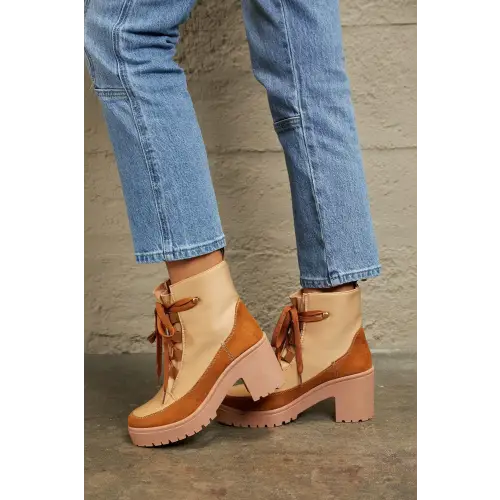 Stylish East Lion Corp Lace Up Lug Booties for Trendy Looks