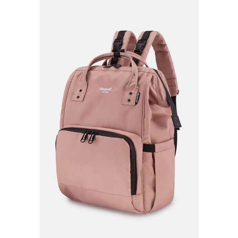 Stylish Himawari Waterproof Anti-Theft Nylon Backpack in Pink