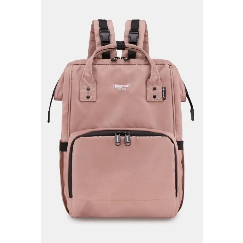 Stylish Himawari Waterproof Anti-Theft Nylon Backpack in Pink