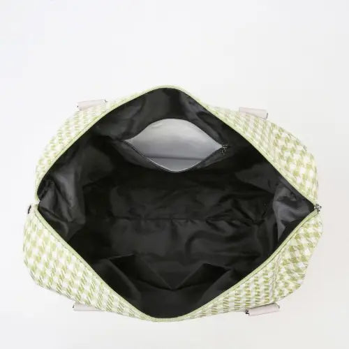 Stylish Houndstooth Canvas Travel Bag