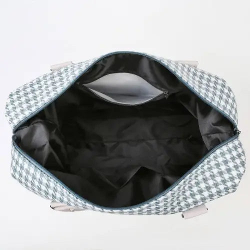 Stylish Houndstooth Canvas Travel Bag