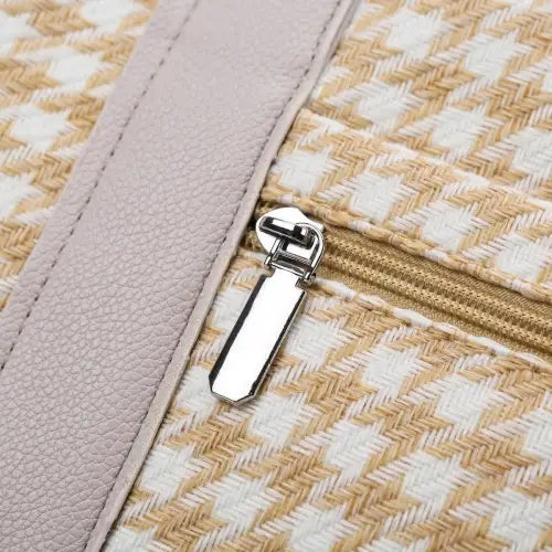 Stylish Houndstooth Canvas Travel Bag
