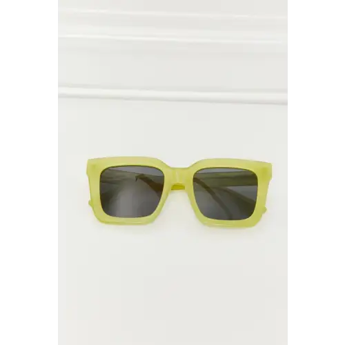 Stylish Lime Green Square TAC Polarization Lens Sunglasses
