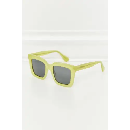 Stylish Lime Green Square TAC Polarization Lens Sunglasses