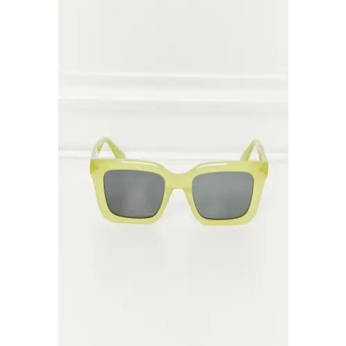 Stylish Lime Green Square TAC Polarization Lens Sunglasses