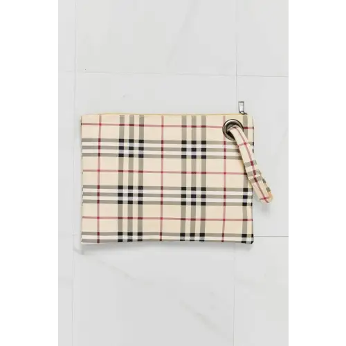 Stylish Love Plaid Wristlet