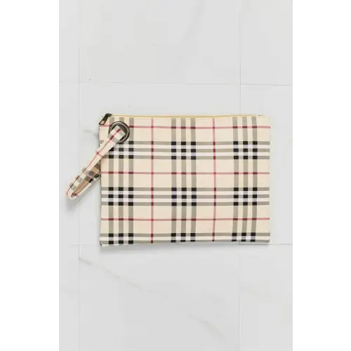 Stylish Love Plaid Wristlet
