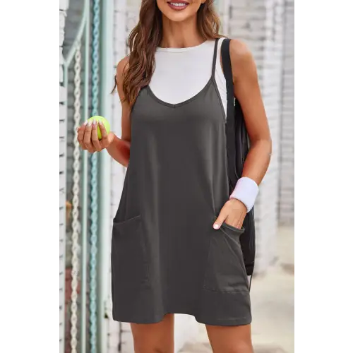 Lovelet Scoop Neck Cami Dress and Shorts Set - CM Fashion