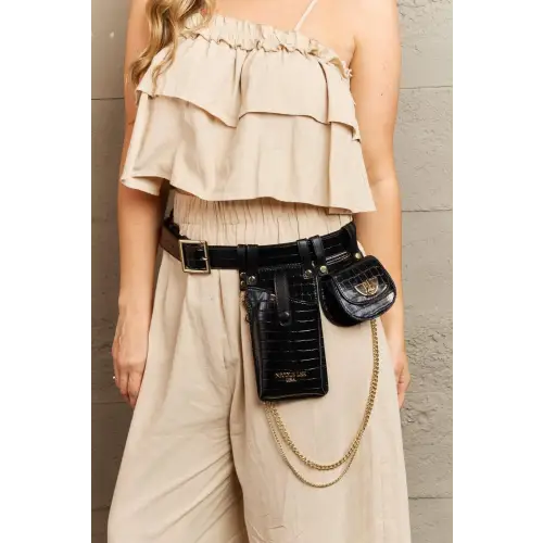 Aurelia Belt Bag with Gold Chain