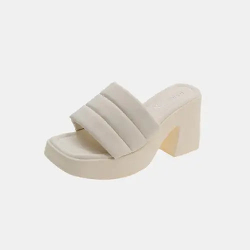 Open Toe Block Heel Sandals - CM