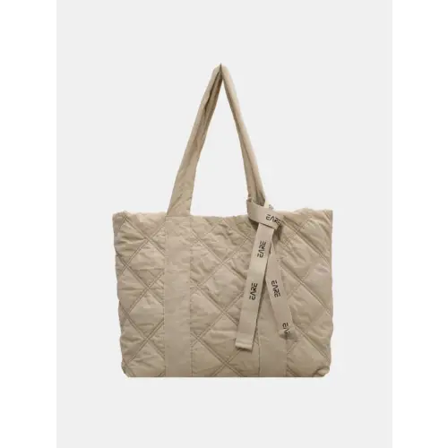 Stylish Quilted Nylon Large Tote Bag