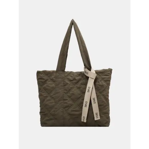 Stylish Quilted Nylon Large Tote Bag