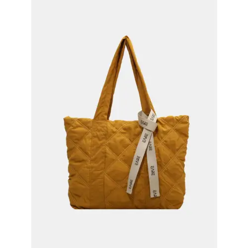 Stylish Quilted Nylon Large Tote Bag