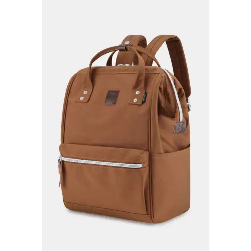Stylish Red Himawari Waterproof Backpack with Arcuate Shoulder Strap