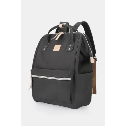 Stylish Red Himawari Waterproof Backpack with Arcuate Shoulder Strap