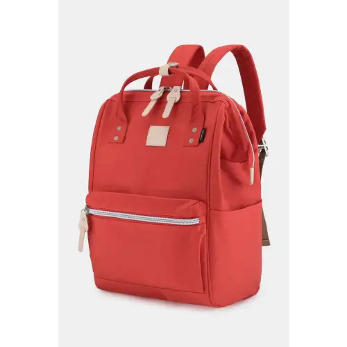Stylish Red Himawari Waterproof Backpack with Arcuate Shoulder Strap