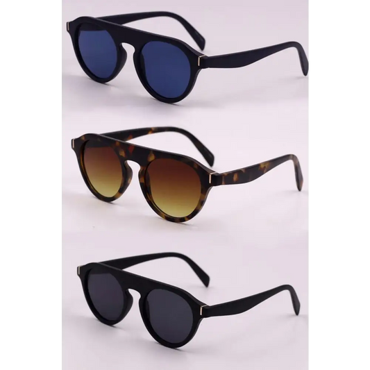 Round Polycarbonate Full Rim Sunglasses - CM Fashion