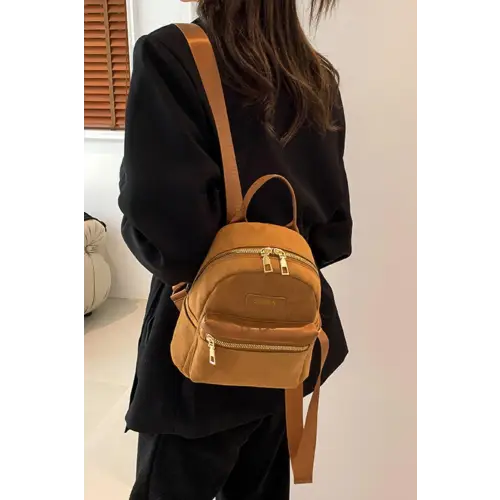 Stylish Suede Adjustable Strap Backpack