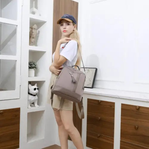 Stylish Tassel Oxford Cloth Backpack for Everyday Adventures