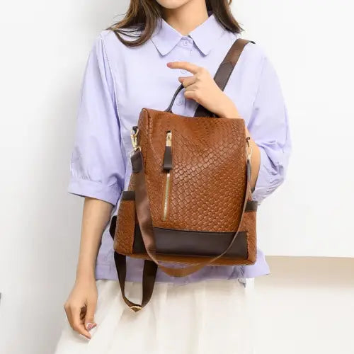 Stylish and Authentic Yeppi Leather Backpack Bag