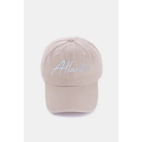 Stylish Zenana Washed Atlanta Embroidered Baseball Cap