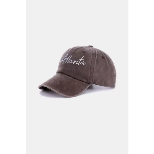 Stylish Zenana Washed Atlanta Embroidered Baseball Cap