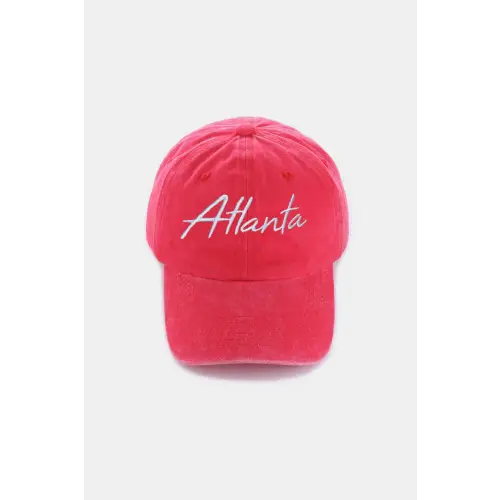 Stylish Zenana Washed Atlanta Embroidered Baseball Cap