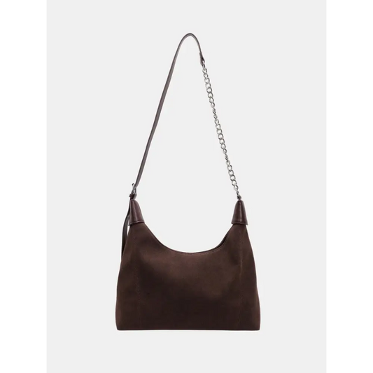 Suede Adjustable Strap Shoulder Bag - CM Fashion