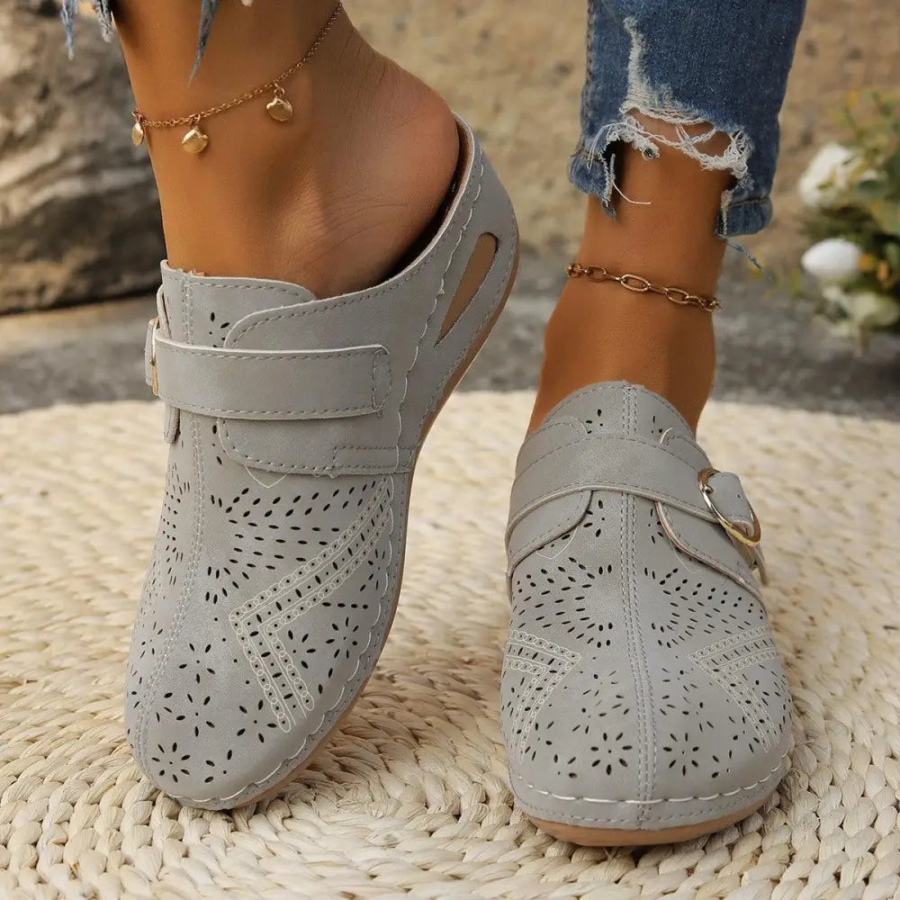 Stylish Suede Round Toe Wedge Sandals for Summer Comfort