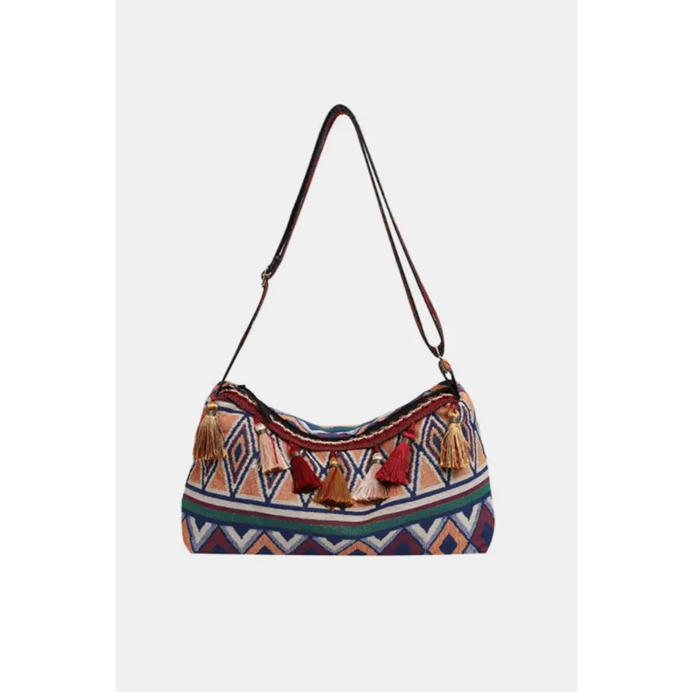 Vibrant Tassel Adjustable Strap Shoulder Bag for Stylish Adventures