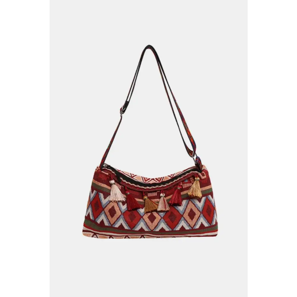 Vibrant Tassel Adjustable Strap Shoulder Bag for Stylish Adventures