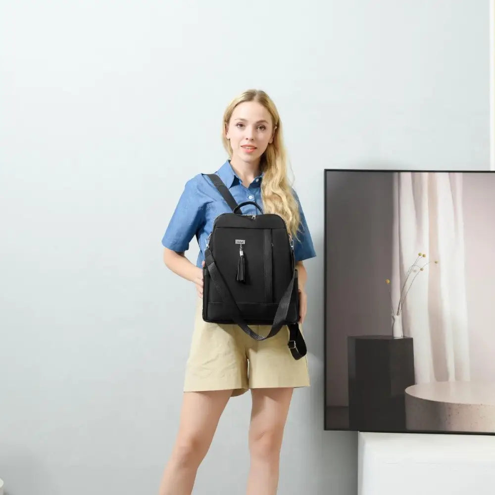 Stylish Tassel Oxford Cloth Backpack for Everyday Adventures