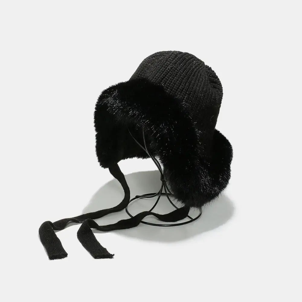 Cozy Up with Miara's Thermal Tied Fuzzy Winter Hat