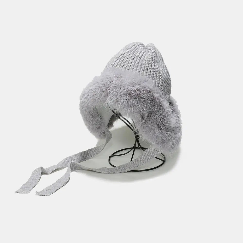 Cozy Up with Miara's Thermal Tied Fuzzy Winter Hat