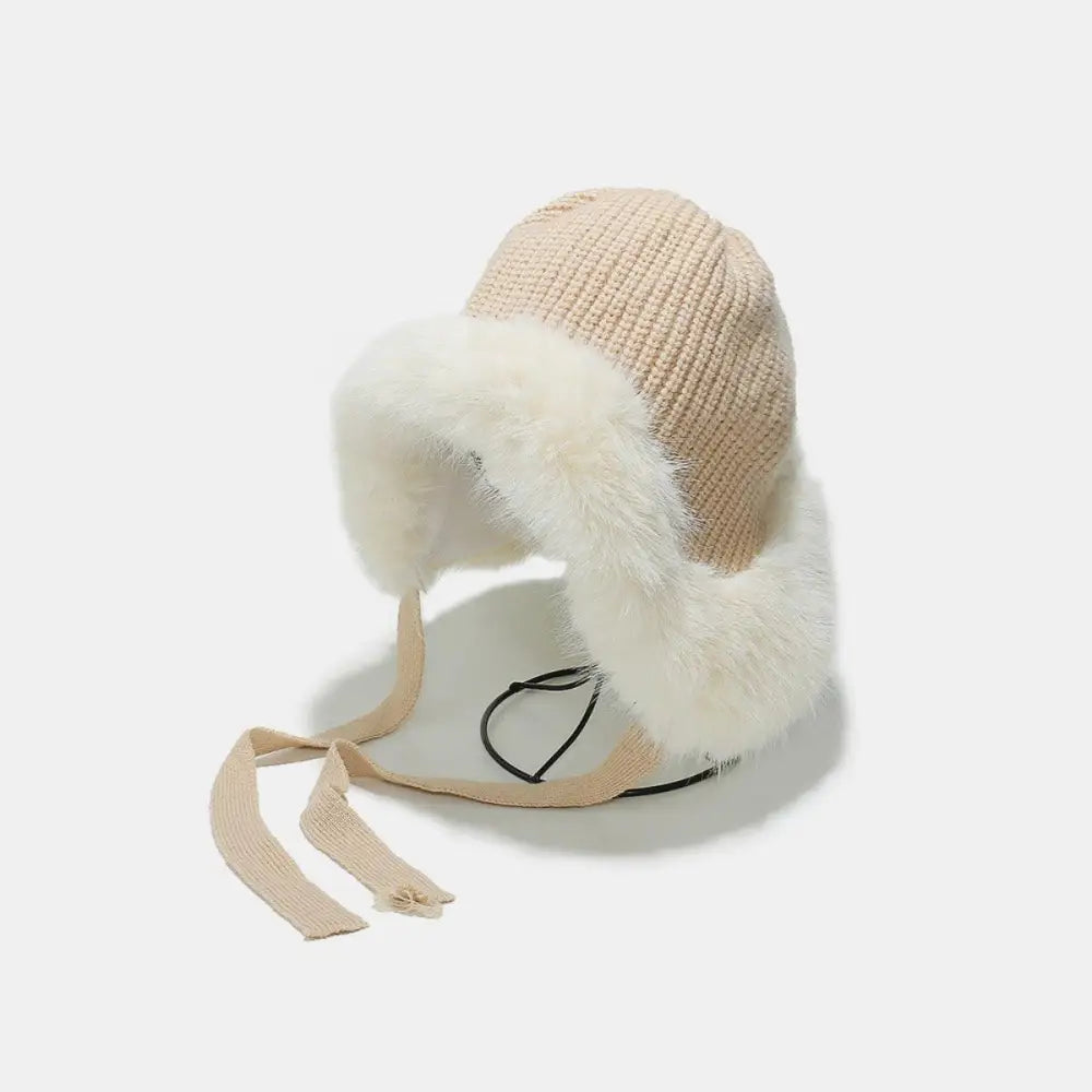 Cozy Up with Miara's Thermal Tied Fuzzy Winter Hat