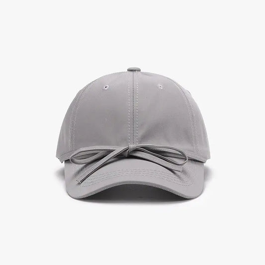 Tied Bow Cotton Baseball Cap - CM Fashion