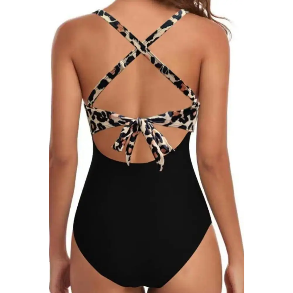 Romantic Crisscross Cutout One-Piece Swimwear for Beach Allure