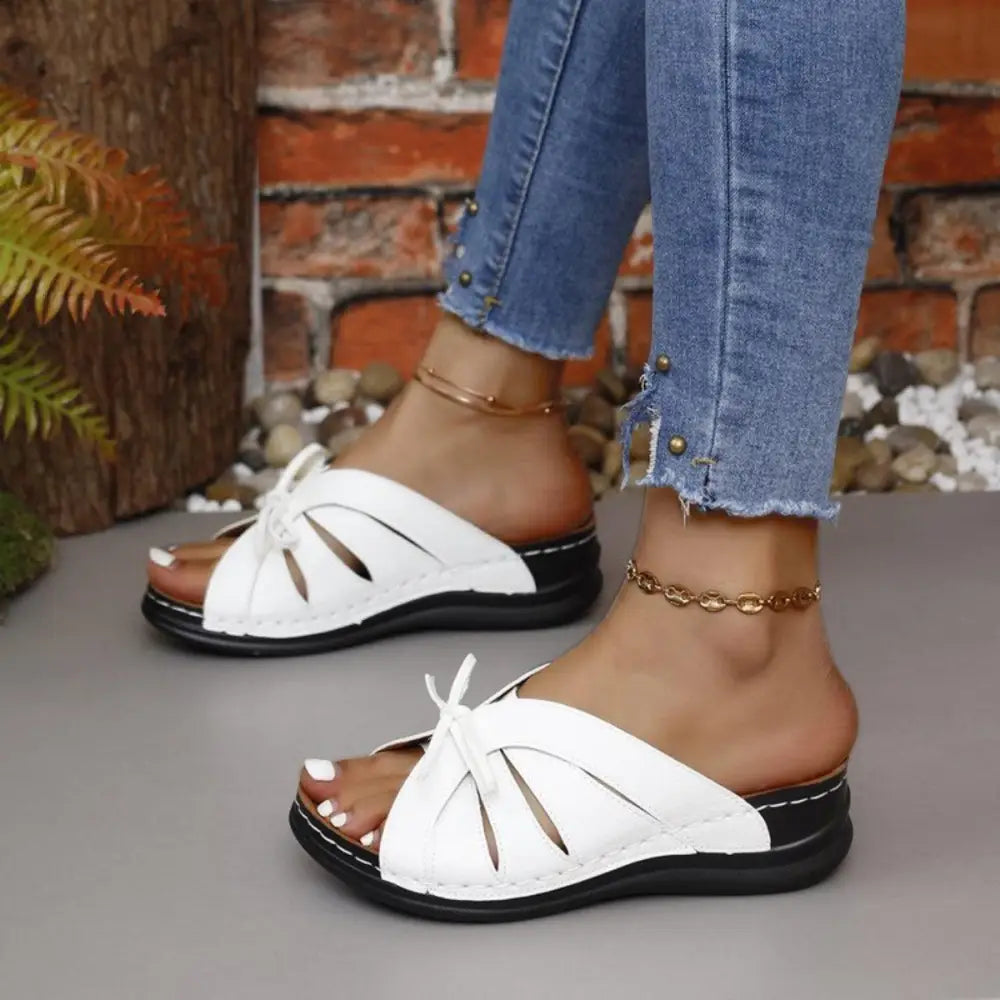 Stylish Yoma Tied Open Toe Low Heel Sandals for Summer Comfort