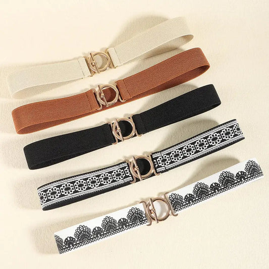 Toggle Clasp Elastic Belt - CM Fashion