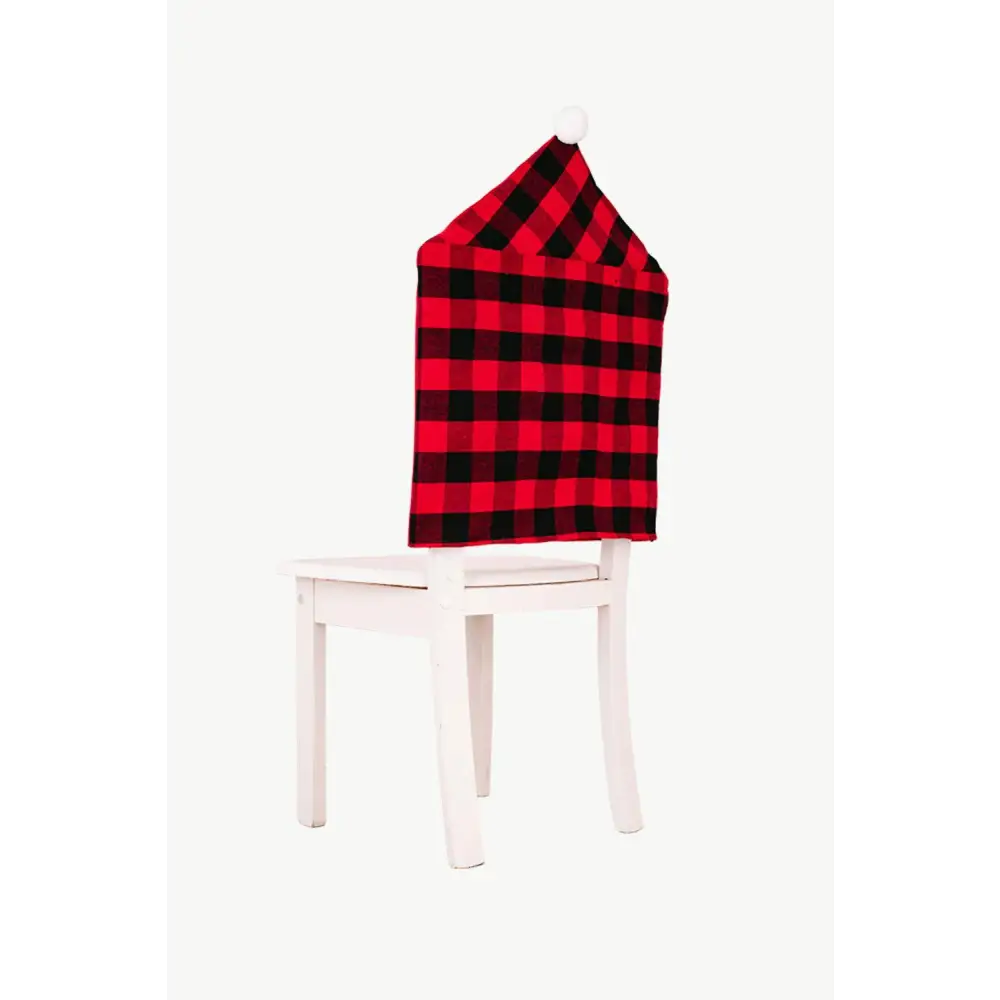 Transform Your Chairs with Festive Christmas Plaid Chair Covers