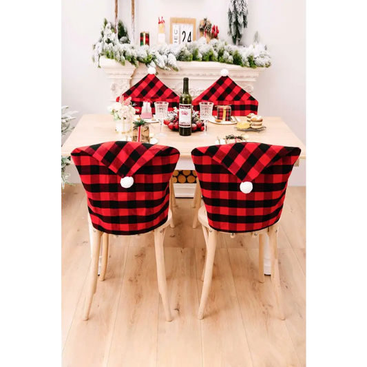 Christmas Plaid Chair Covers - CM Fashion