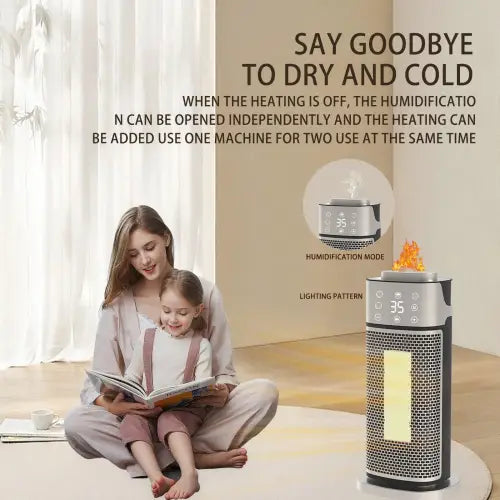 Transform Your Space with the Desktop 3D Flame Humidifying Heater