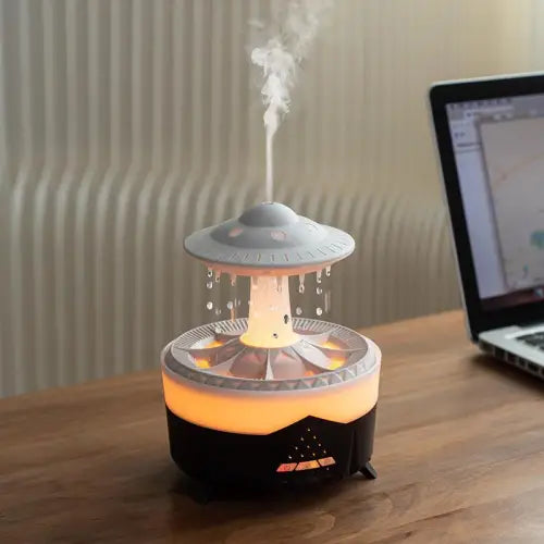 Transform Your Space with the Rain Cloud Humidifier and Volcano Diffuser