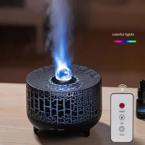 Transform Your Space with the Seven-Color Crack Flame Bead Diffuser 