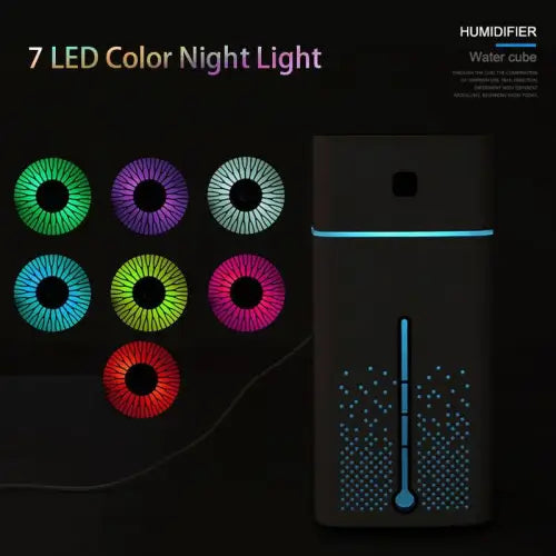 Transform Your Space with the Ultrasonic Air Humidifier and 7-Color LED Night Light