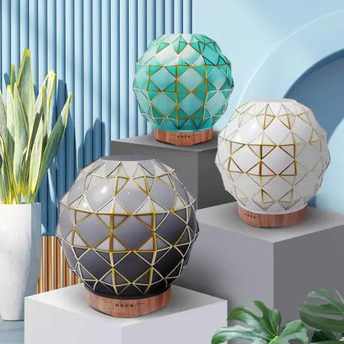 Transform Your Space with Wood Grain Glass Aroma Diffusers