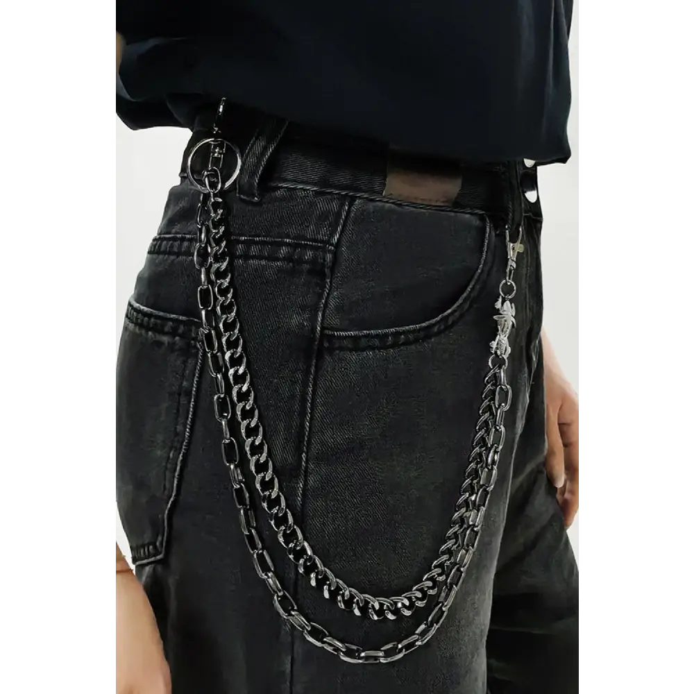 Treasure Point Shape Double Layer Alloy Belt