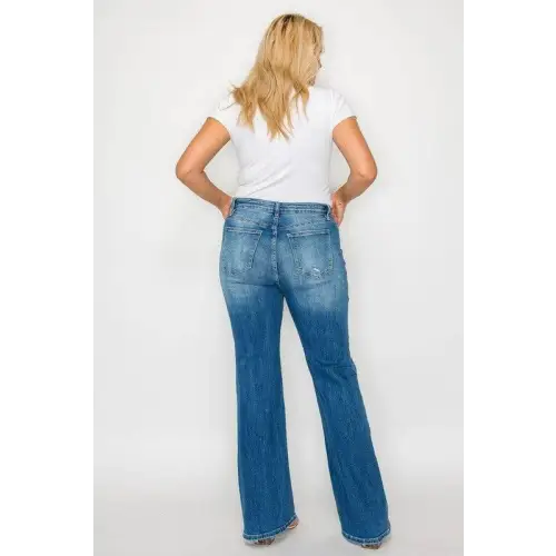 Distressed High Rise Jeans
